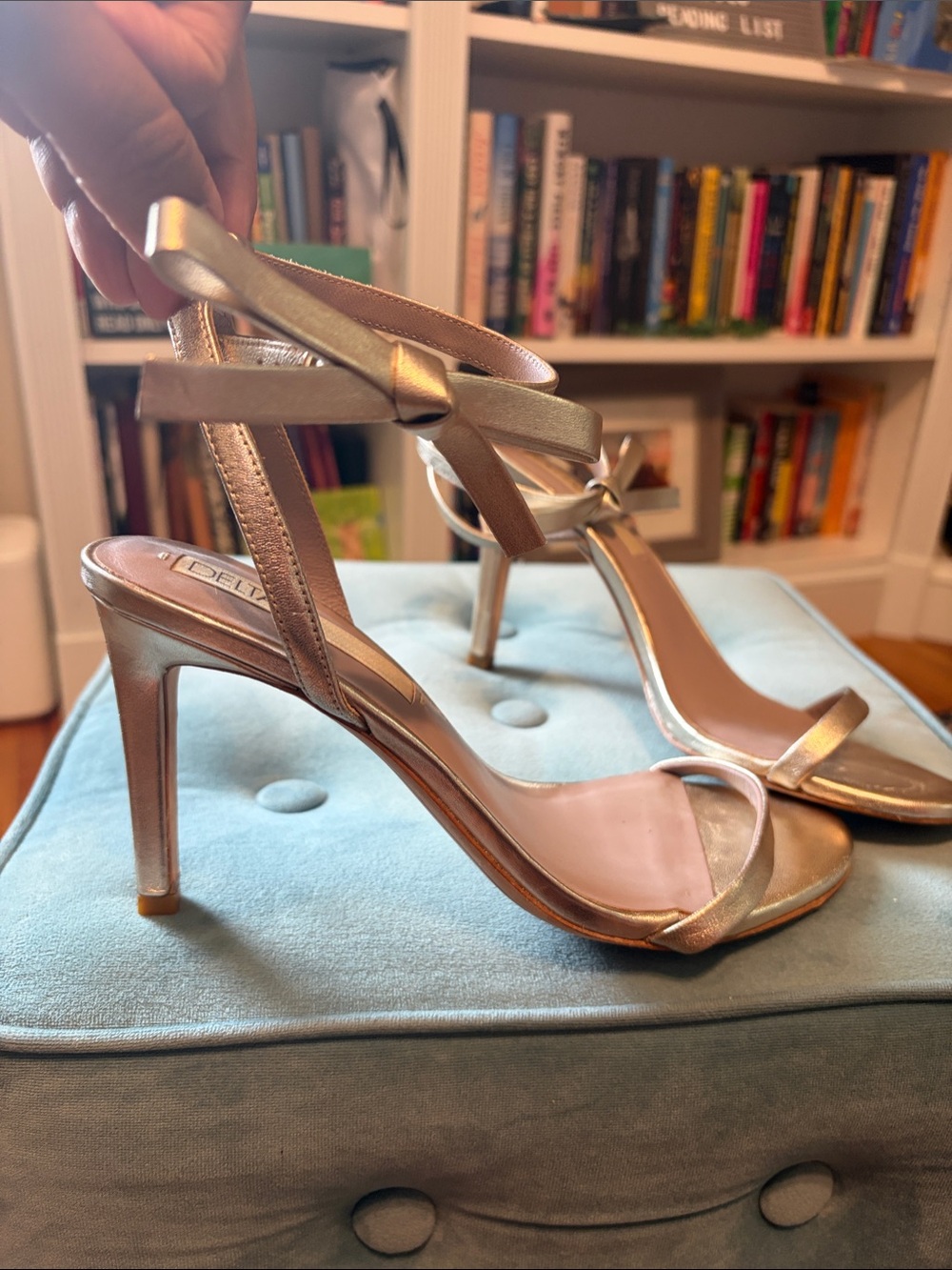 Delta Metallic Gold Strappy High Heel Sandals